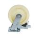 4 5 6 8inch 600kg Load Heavy Duty White Nylon Swivel Casters Wheels with Brake 50mm Thick