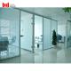 Double Glasses 83mm Fixed Partition Wall 6063 Aluminum Frame With Blind