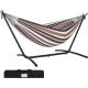 Portable Double Capacity Camping Hammock Swing with Stand and Cotton Canvas Material