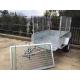 Hot Dipped Galvanized Tandem Cattle Trailer With Cage Flat Top 8 X 5