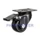 50mm Casters Nylon Wheel 2 Inch Black Low Gravity Center With Total Brake