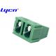 Green Electrical PCB Terminal Block 300V 7.5mm Pitch 2P Straight