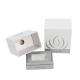 Rigid Cardboard Purfume Packaging Box White Silver Two Pieces