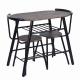 Contemporary Metal Dinning Table And Chair Set Home Furniture
