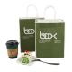 BSCI Custom Logo Takeaway Paper Bags For Baking Milk Tea Coffee Packaging