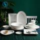 3D Design Porcelain White Dinnerware Heart Shaped Dishwasher Safe