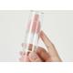 UV Plating 100ML Cosmetic Airless Bottle Transparent With Pink Spray Pump