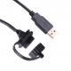 Custom USB 2.0 A Cable USB 2.0 A Female Connector With Shield And Cap