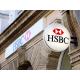 LED Customizable Vacuum Forming Acrylic Circle Lightbox Signage For HSBC Bank