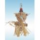 natural vine parrot toys 10 inches raffia jellyfish with bell for conure