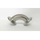 ODM 304 Stainless Steel Pipe Fittings 90 Degree Tri Clamp Elbow
