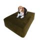 Removable Cover Memory Foam Bolster Dog Bed Anti-Slip Bottom Custom Logo