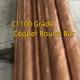 OFHC C10100 Copper Solid Bar Rod Oxygen Free High Conductivity OD25mm Alloy C10100