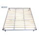 White 1.8 Metres Modern Slat Bed Frame , Metal Platform Bed Frame King Size