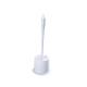 Bristle Toilet Seat Cleaning Brush Enlarged Stable Bottom Extended Ergonomic Handle White