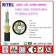 ADSS fiber optic cable ADSS-24C, 100M SPAN, SINGLE PE SHEATH for 10kv,35kv