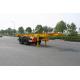 Steel 20ft Skeletal Or Flatbed Tank Container Trailer Chassis / Semi Trailer