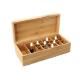 Custom Natural Color Wooden Gift Boxes , Solid Bamboo Wooden Essential Oil Box