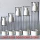 15ml 30ml 50ml 80ml 100ml  transparent plastic airless cosmetic bottle with vacuum pump