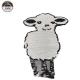 Sheep Animal Sequin Embroidery Patches White Merrowed Border For Decoration