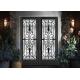 Home Decration Tempered Wrought Iron Door Glass Silk Screening 22*64 Inch