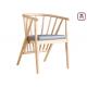 Upholstered Ash Chair Vertical Wood Restaurant Chairs Leather Seats Modern
