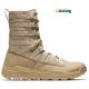 Khaki Genuine Leather Upper Boots Nylon Reinforced With Rubber Outsole