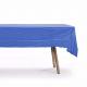 Blue - Disposable Plastic Table Cover Waterproof 54 x 108" Square Table Cloth
