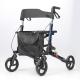 Supermarket Mobility Walking Aids Convenient Push Cart With Seat Basket