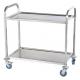 Durable 2 Tier Collapsible Stainless Steel Serving Cart High Load Capacity