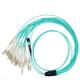 MTP F - LC 8 Core Optical Fiber Patch Cord 6m Round LSZH Jacket For Warehouses