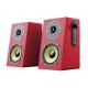 2.0 Stereo Active PC Monitor Gaming Speakers with Mic Headphone Jack USB Powered Red AUX