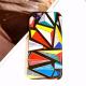 Soft TPU IMD Made Super Slim 0.8mm Colorful Lozenge Lattice Cell Phone Case Back Cover For iPhone 7 6s Plus