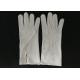 Disposable White Cotton Parade Gloves , White Ceremonial Gloves Magic Sticker On Wrist