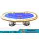 10 Players Casino Poker Table / Custom Poker Tables With Disc Shape Legs