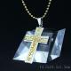 Fashion Top Trendy Stainless Steel Cross Necklace Pendant LPC161