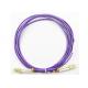 LC LC Multimode Fiber Patch Cord Purple Color 850 / 1300NM Wave Length