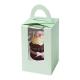 single chocolate cupcake window box with hanger single muffin packagingbox