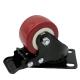 2 Inch Red Polyurethane Swivel Light Duty Caster Wheels with brake