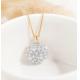 1.0ct 18K Gold Diamond Necklace Womens Dandelion Wish 4.5g