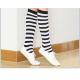 2015 Hot selling classic stripe patterned design cozy polyester long stockings for ladies