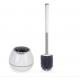 White Toilet Brush And Holder Set Silicone Bristles With Tweezers