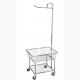 Laundry Trolley Hotel Display Stand With Wire Basket Dolly Chrome