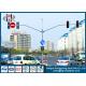 S355J2G3 Red Green Automated Traffic Light Pole ,  Traffic Sign Pole