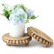 Wooden Risers Customized Farmhouse Pedestal Display Stand Decor Beaded Display Risers for Tiered Trays