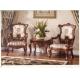 Leaf Gilding French Country Chair Wooden Comfort Leisure Chair For Living Room