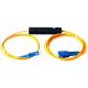 FTTH 1X2 SC UPC Fiber Cable Splitter Low Insertion Loss OEM Accepted