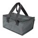 Oxford Fabric Eco Friendly Insulated Lunch Bag OEM Built-In Mesh Pocket Grey