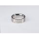 6MM Trendy Design Zircon Crystal Jewelry Stainless Steel Wedding Rings