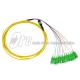 3.0mm 12 Fibers MPO Female To SC/APC Breakout Trunk Cable